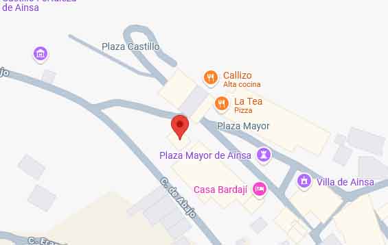 mapa registro civil juzgado de paz ainsa sobrarbe