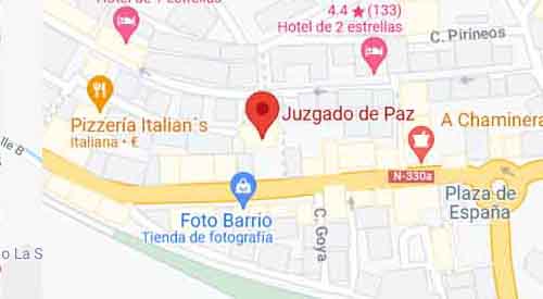 plano Registro Civil-Juzgado de Paz de Sabiñanigo Huesca